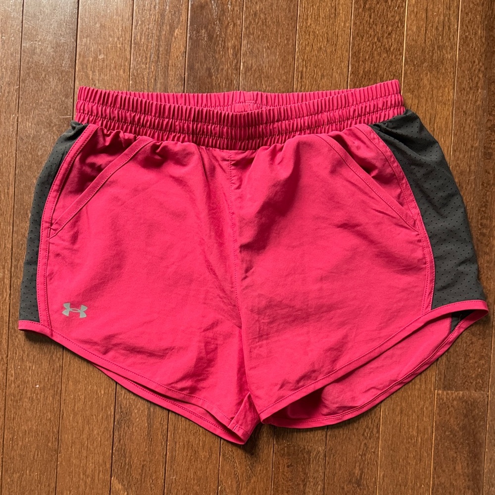 Under Armour Pink and Charcoal Gray Shorts